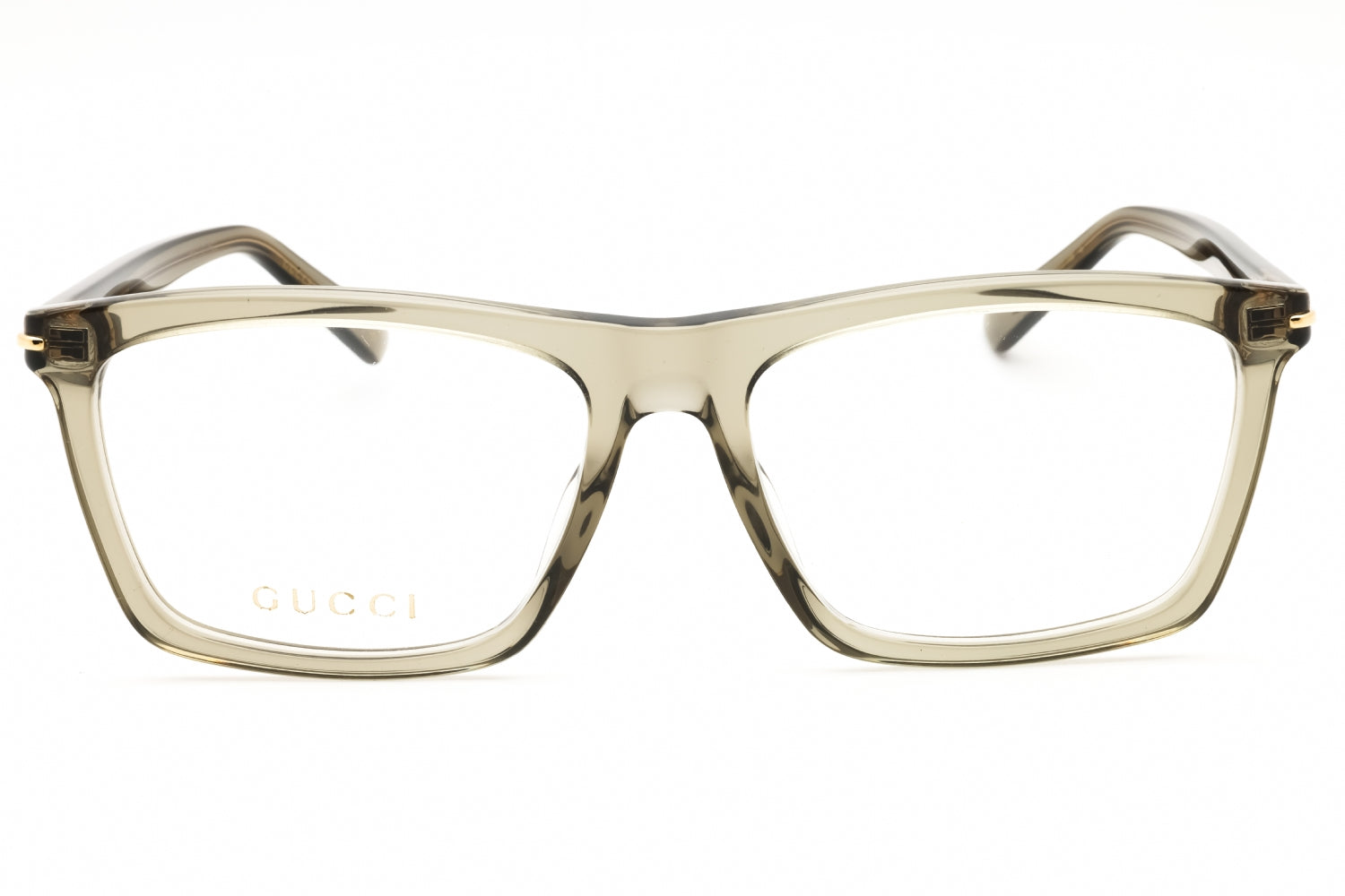 Gucci Gucci Eyeglasses Square Full Rim, Black Frame and Clear Demo Lenses Lens GG1445O001
