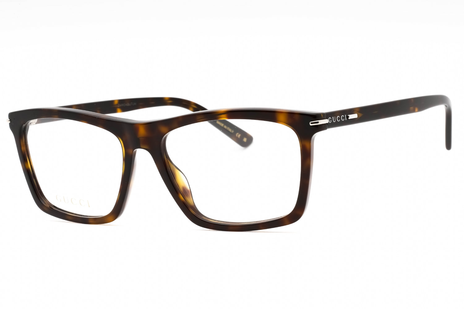 Gucci Gucci Eyeglasses Square Full Rim, Black Frame and Clear Demo Lenses Lens GG1445O001