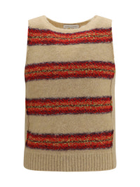 Dries Van Noten Men Striped Sleeveless Sweater Vest