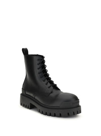 Balenciaga Men Strike Lace-Up Boots