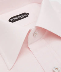 Tom Ford Lyocell-Cupro Blend Point-Collar Dress Shirt Light Rose