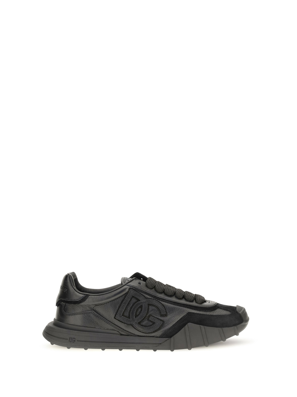 Dolce & Gabbana Men Athletic Fabric And Leather Sneakers