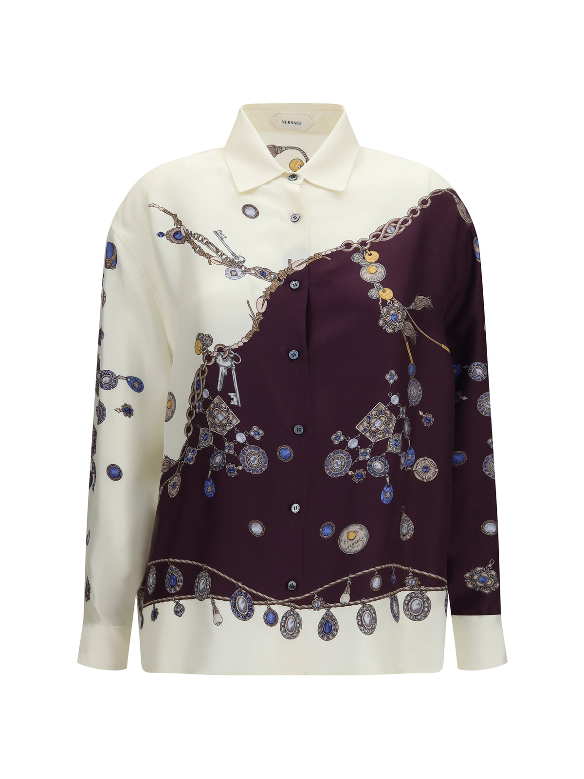 Versace Women Printed Silk Shirt