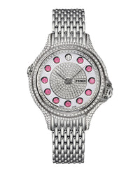 Fendi Womens Stainless Steel 38mm Bracelet Fashion Watch