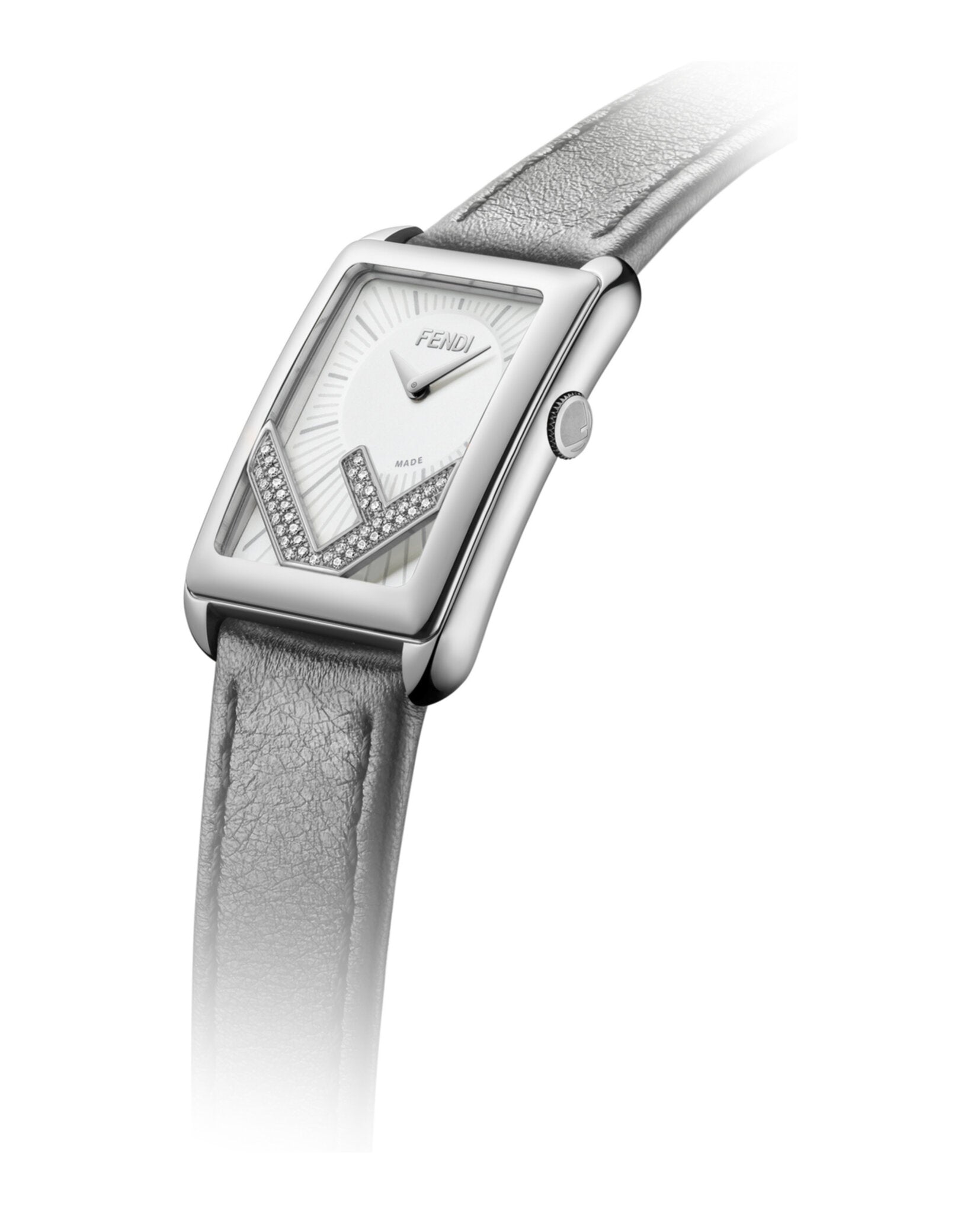 Fendi Womens Stainless Steel 34mm Strap Fashion Watch