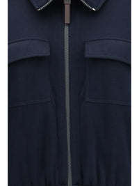Brunello Cucinelli Women High-Neck Sweatshirt In Cotton And Silk Blend