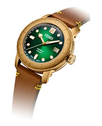 Fendi Fendi Mens  Bronze 42mm Strap Fashion Watch