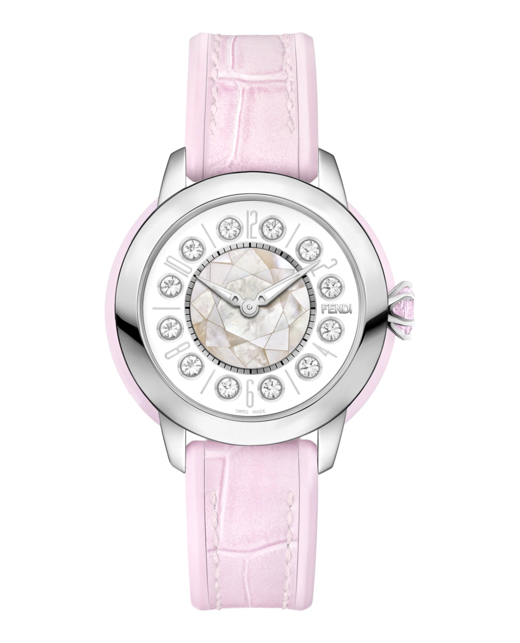 Fendi Womens Two Tone 38mm Strap Fashion Watch