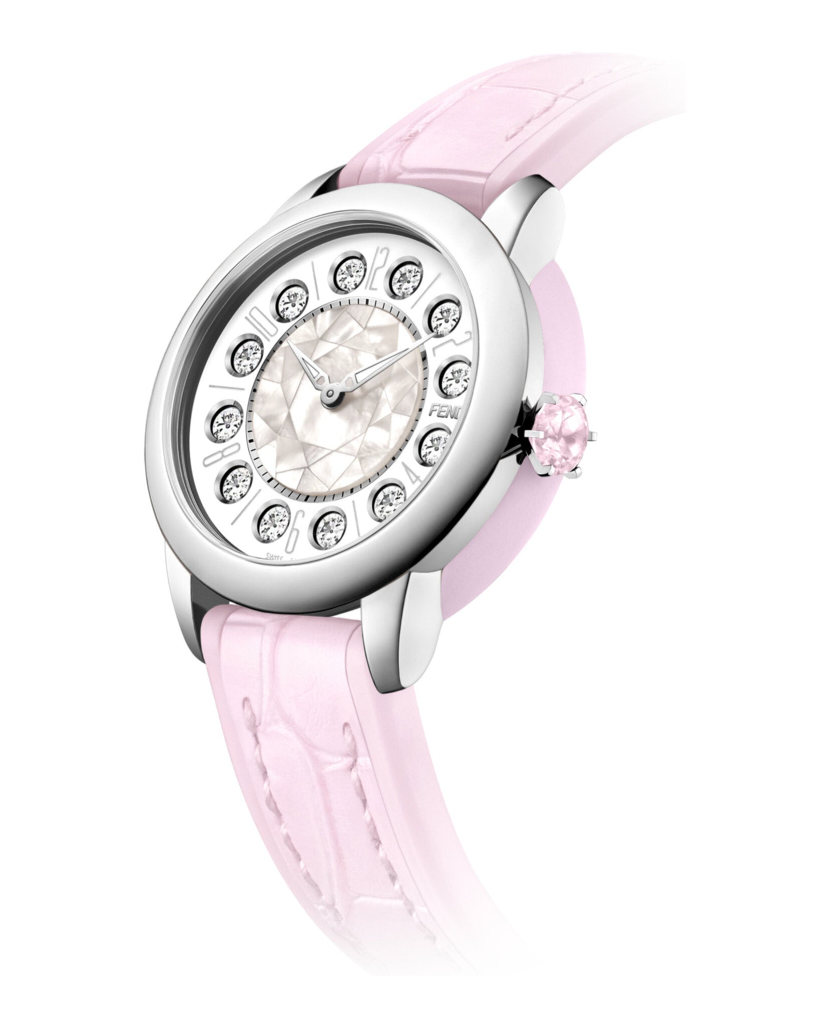 Fendi Womens Two Tone 38mm Strap Fashion Watch