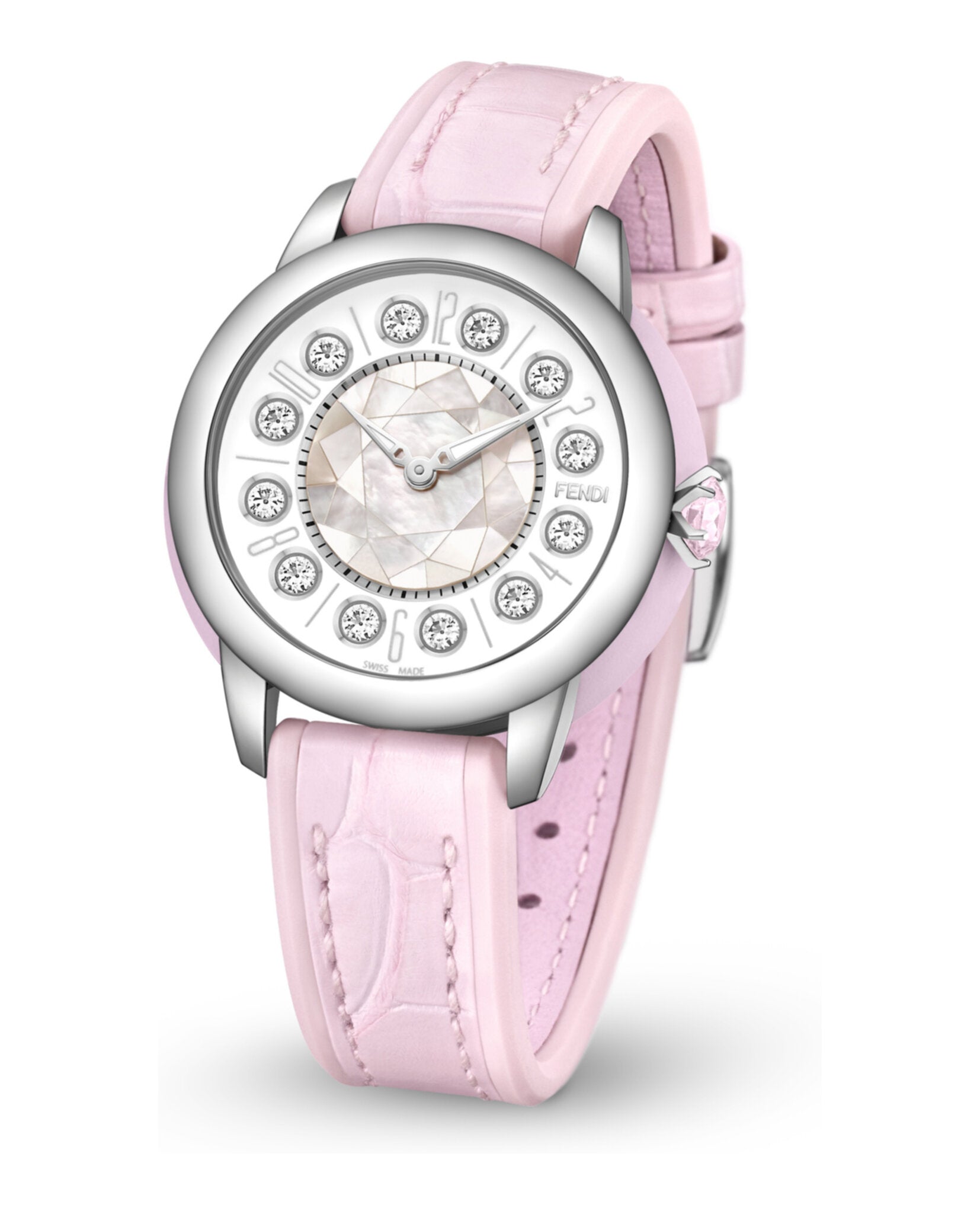 Fendi Womens Two Tone 38mm Strap Fashion Watch