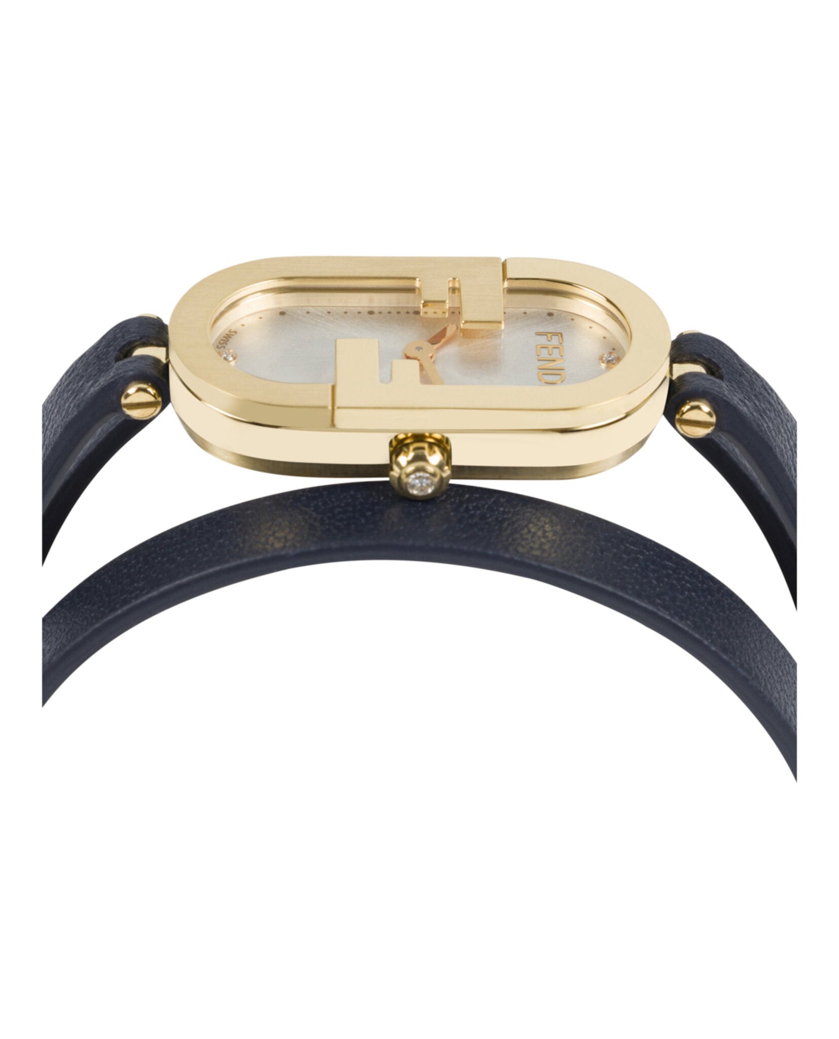 Fendi Womens Gold 15mm Strap Fashion Watch