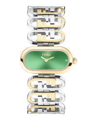 Fendi Fendi Womens  Two Tone 14.8mm Bracelet Fashion Watch