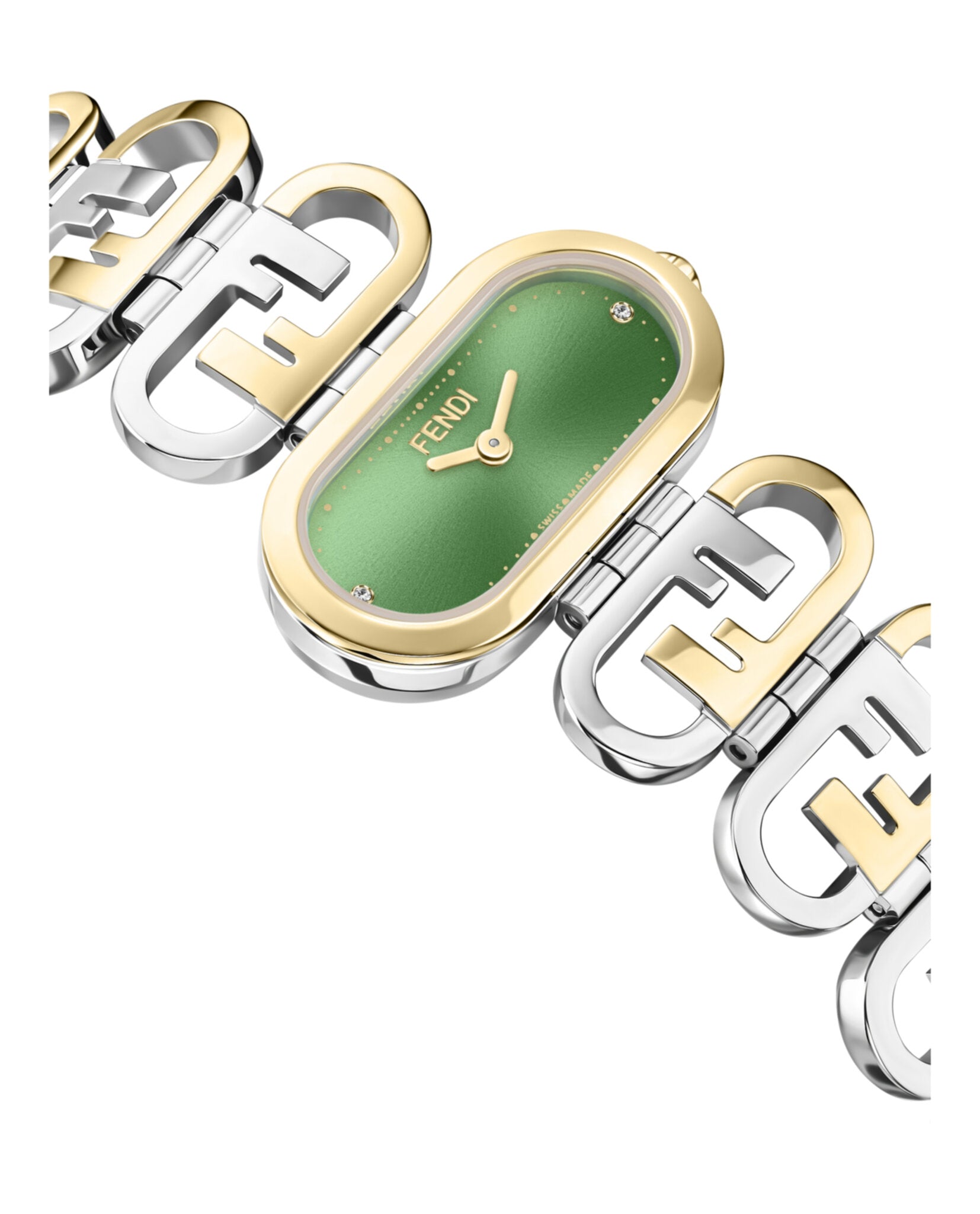 Fendi Fendi Womens  Two Tone 14.8mm Bracelet Fashion Watch