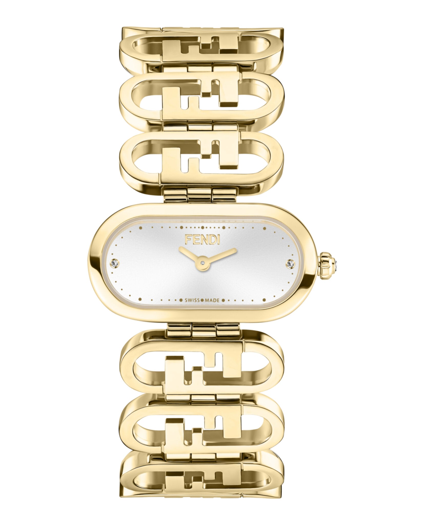 Fendi Womens Gold 28mm Bracelet Fashion Watch Gold