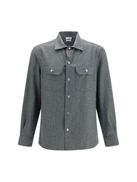 Brunello Cucinelli Men Virgin Wool Shirt