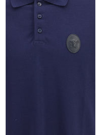Versace Men Cotton Piqué Polo With Medusa Patch
