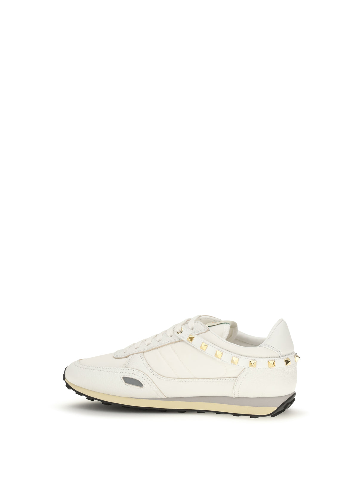 Valentino Garavani Men Stud Up Sneakers In Leather And Nylon
