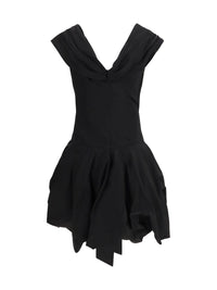 MAGDA BUTRYM Magda Butrym Women Midi Dress With Draped Shawl Collar