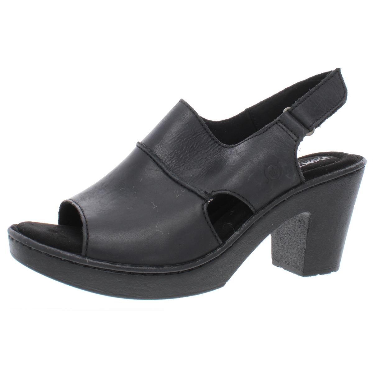 Wekiva Womens Leather Peep Toe Heel Sandals
