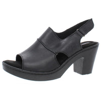 Wekiva Womens Leather Peep Toe Heel Sandals