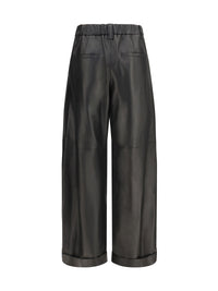BRUNELLO CUCINELLI Brunello Cucinelli Women Baggy Nappa Leather Pants