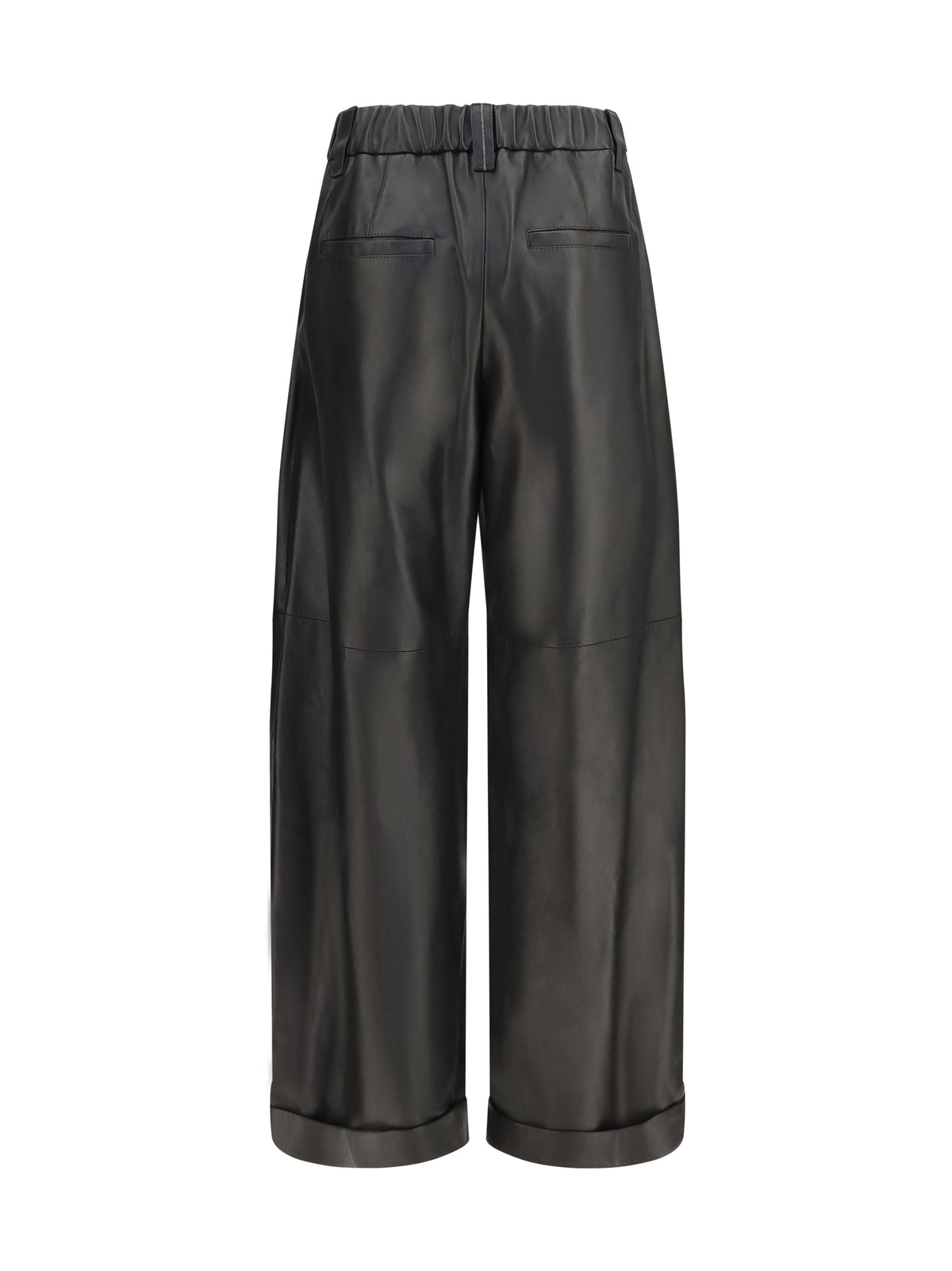 BRUNELLO CUCINELLI Brunello Cucinelli Women Baggy Nappa Leather Pants