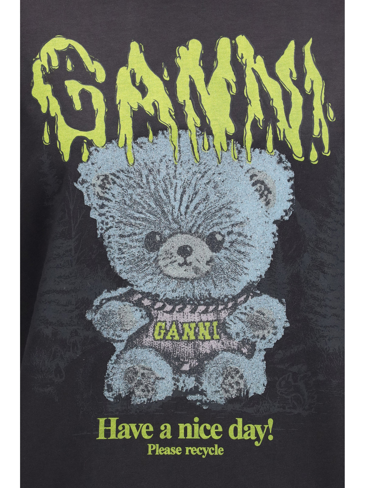 GANNI Ganni Women Forest Teddy Graphic T-Shirt