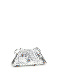 Bottega Veneta Women Dustbag Clutch Bag With Floral Appliqués