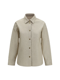 Moncler Women Quilted Chain Motif Padded Shirt Jacket