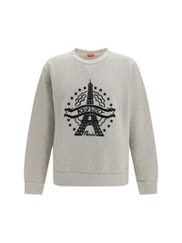 Kenzo Men Kenzo Eiffel Tower Design Cotton Sweatshirt