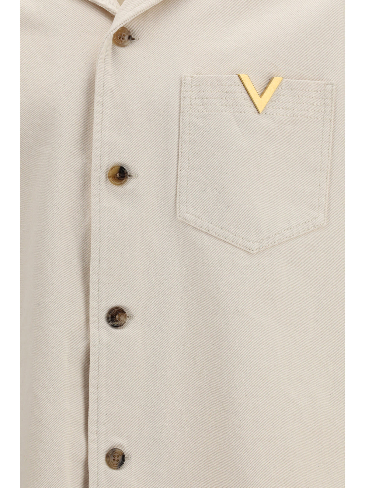 Valentino Men Signature Vlogo Bowling Shirt