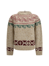 Moncler Grenoble Women Geometric Jacquard Wool-Blend Sweater