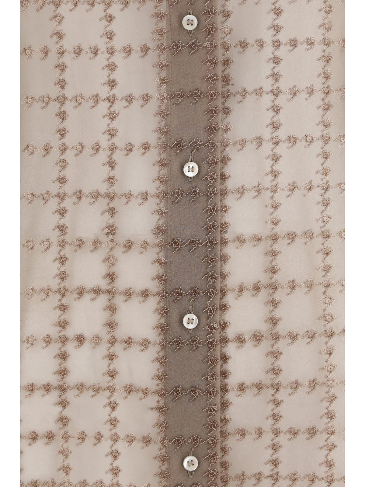 BRUNELLO CUCINELLI Brunello Cucinelli Women Sheer Checked Shirt
