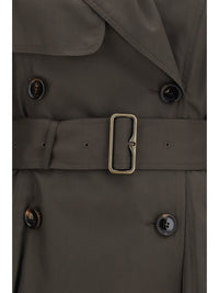 Burberry Women Pembury Cotton Gabardine Trench Coat