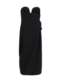 MAGDA BUTRYM Magda Butrym Women Draped Dress With Sculptural Floral Details