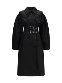 Ganni Women Belted Double-Breasted Coat