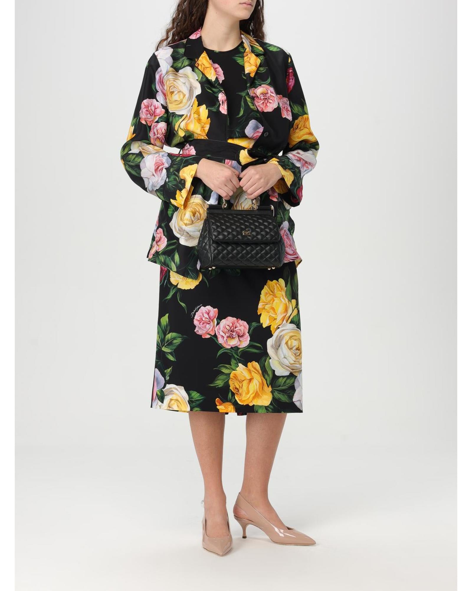 【関税＆送料込み】Dolce & Gabbana Peony Print Long Skirt Peony-print cotton circle skirt in Print for Women