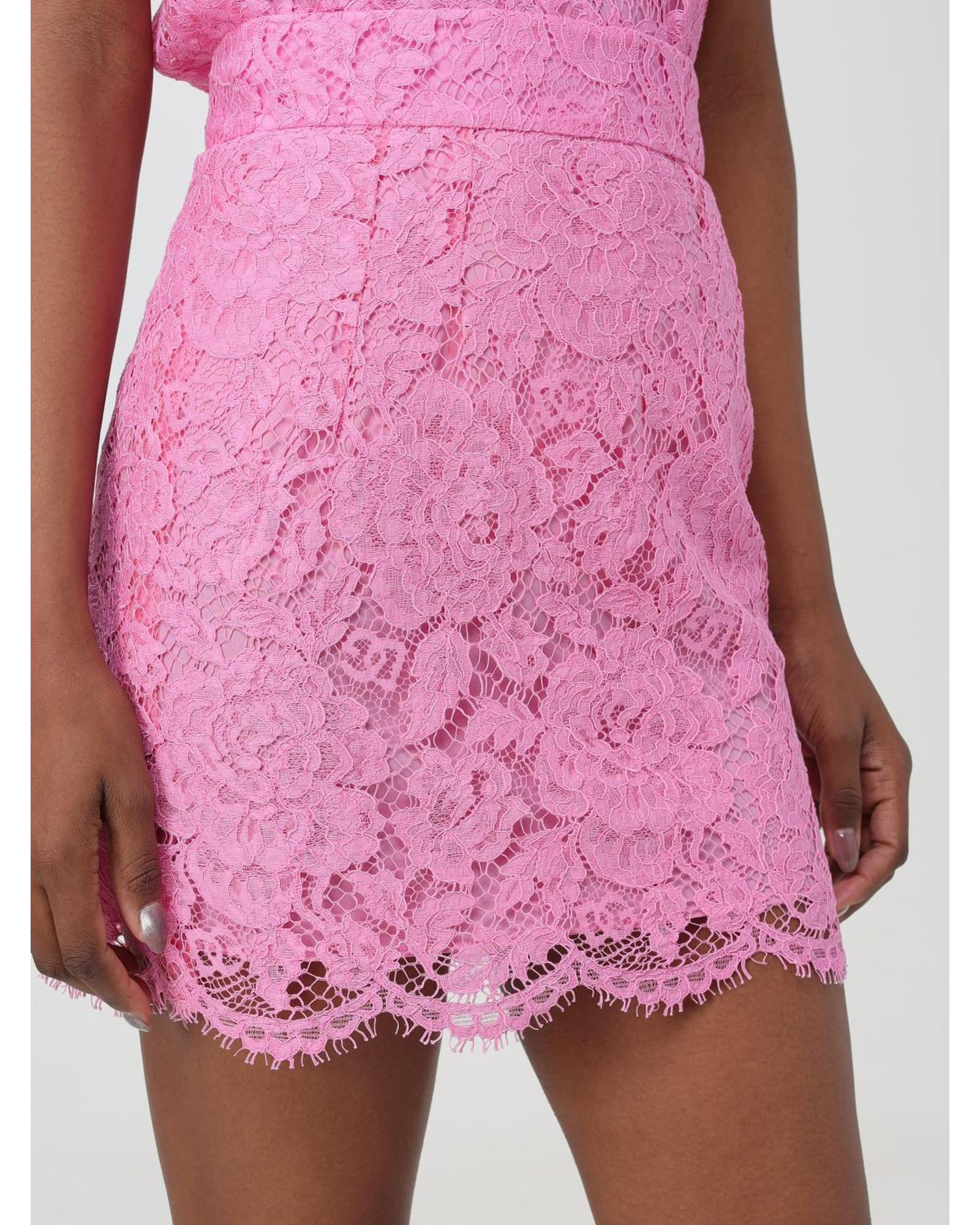 Dolce & Gabbana Lace Mini Skirt Women Pink