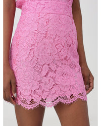 Dolce & Gabbana Lace Mini Skirt Women Pink