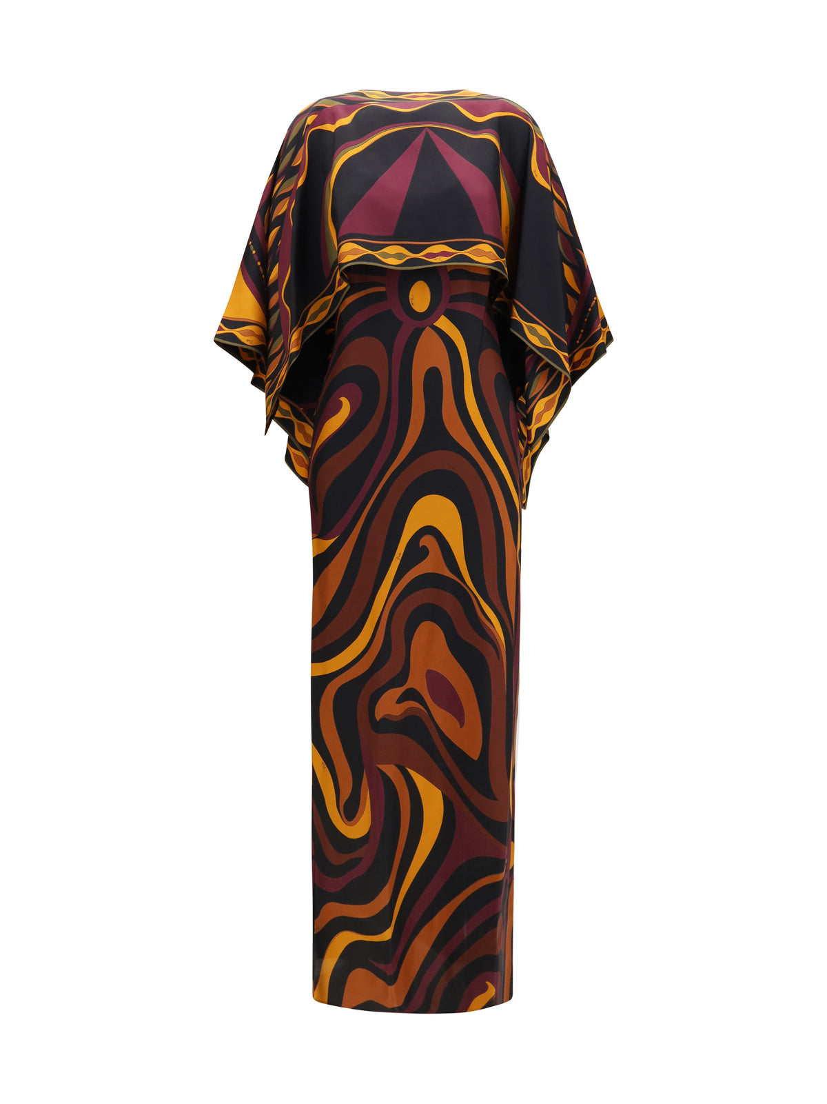 Pucci Women Silk Dress With Shoulder Cape