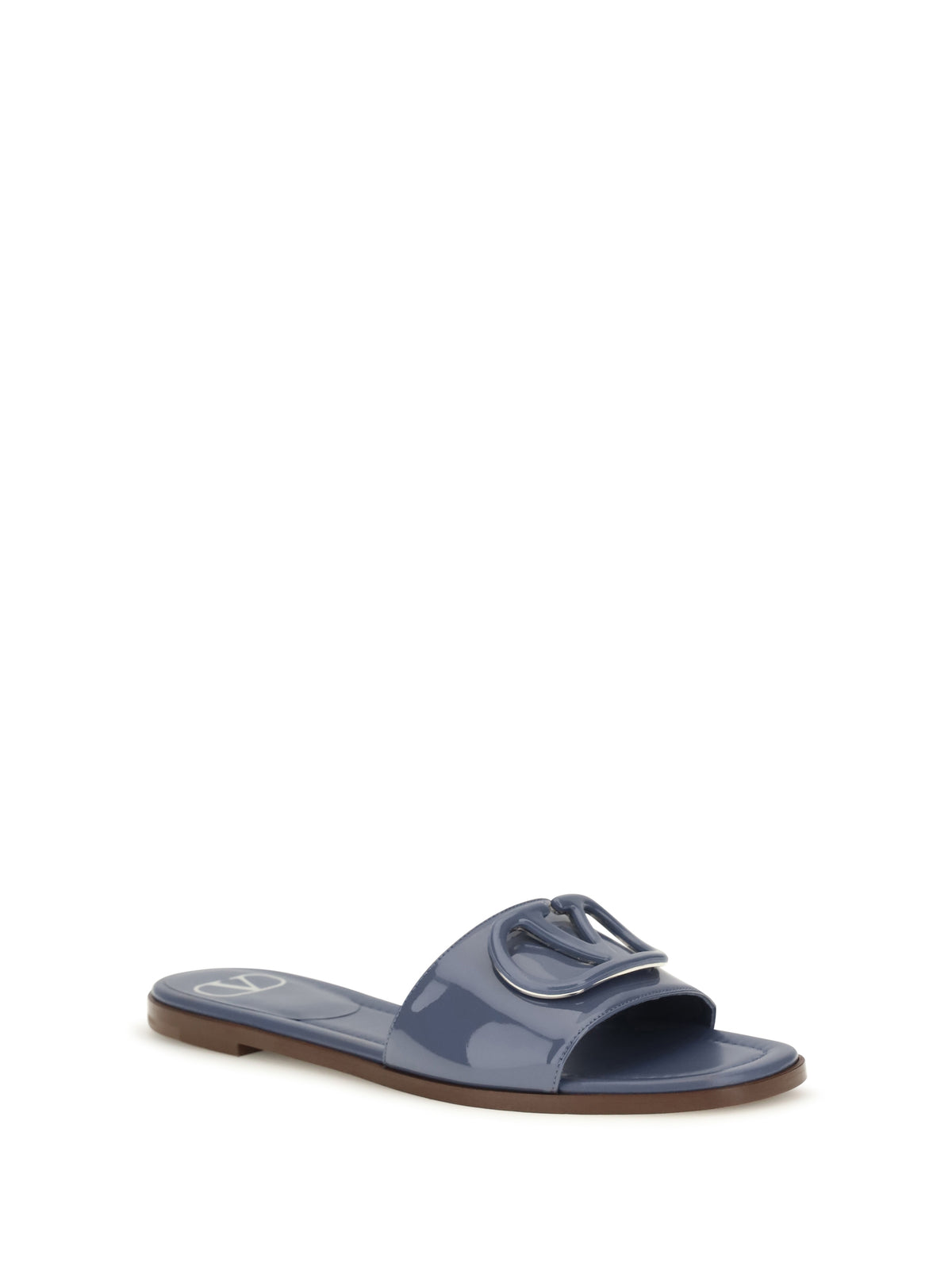 VALENTINO GARAVANI Valentino Garavani Women Vlogo Patent Leather Slide Sandals