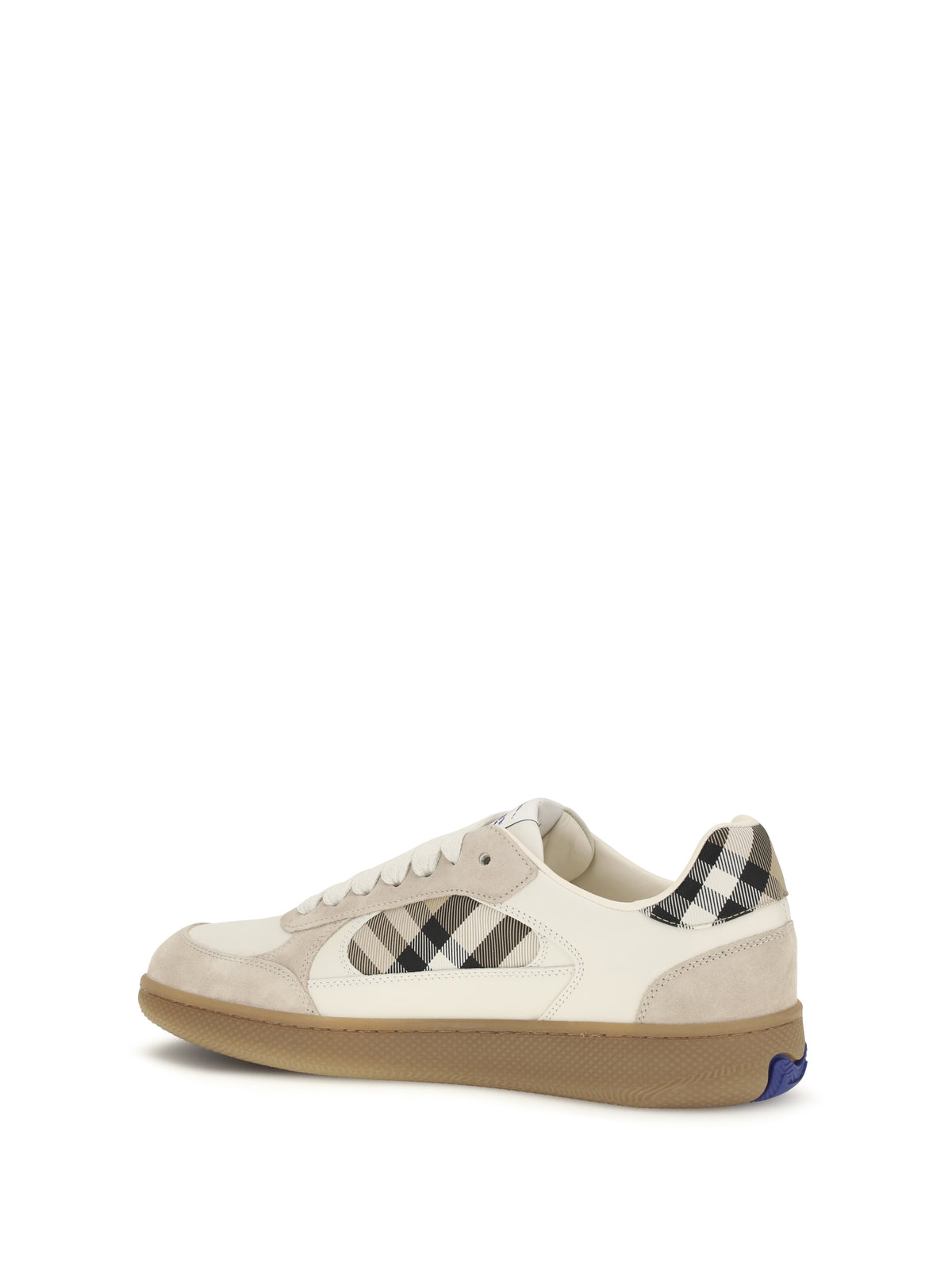 BURBERRY Burberry Men Terrace Leather And Check Sneakers