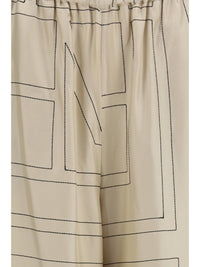 Toteme Women Silk Monogram Pants