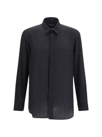 Tom Ford Men Silk Crêpe De Chine Polka-Dot Shirt
