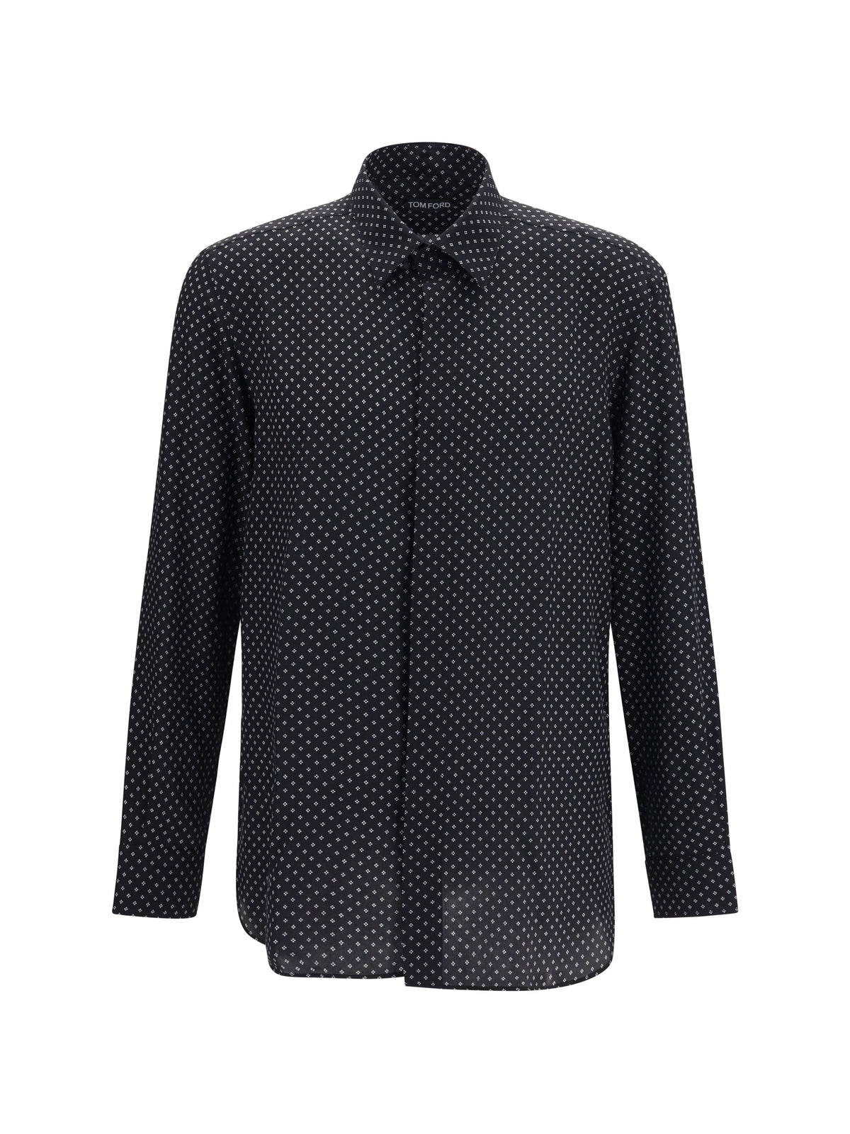 Tom Ford Men Silk Crêpe De Chine Polka-Dot Shirt