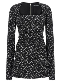 Dolce & Gabbana Women Black Flower Dress