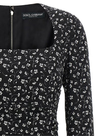 Dolce & Gabbana Women Black Flower Dress