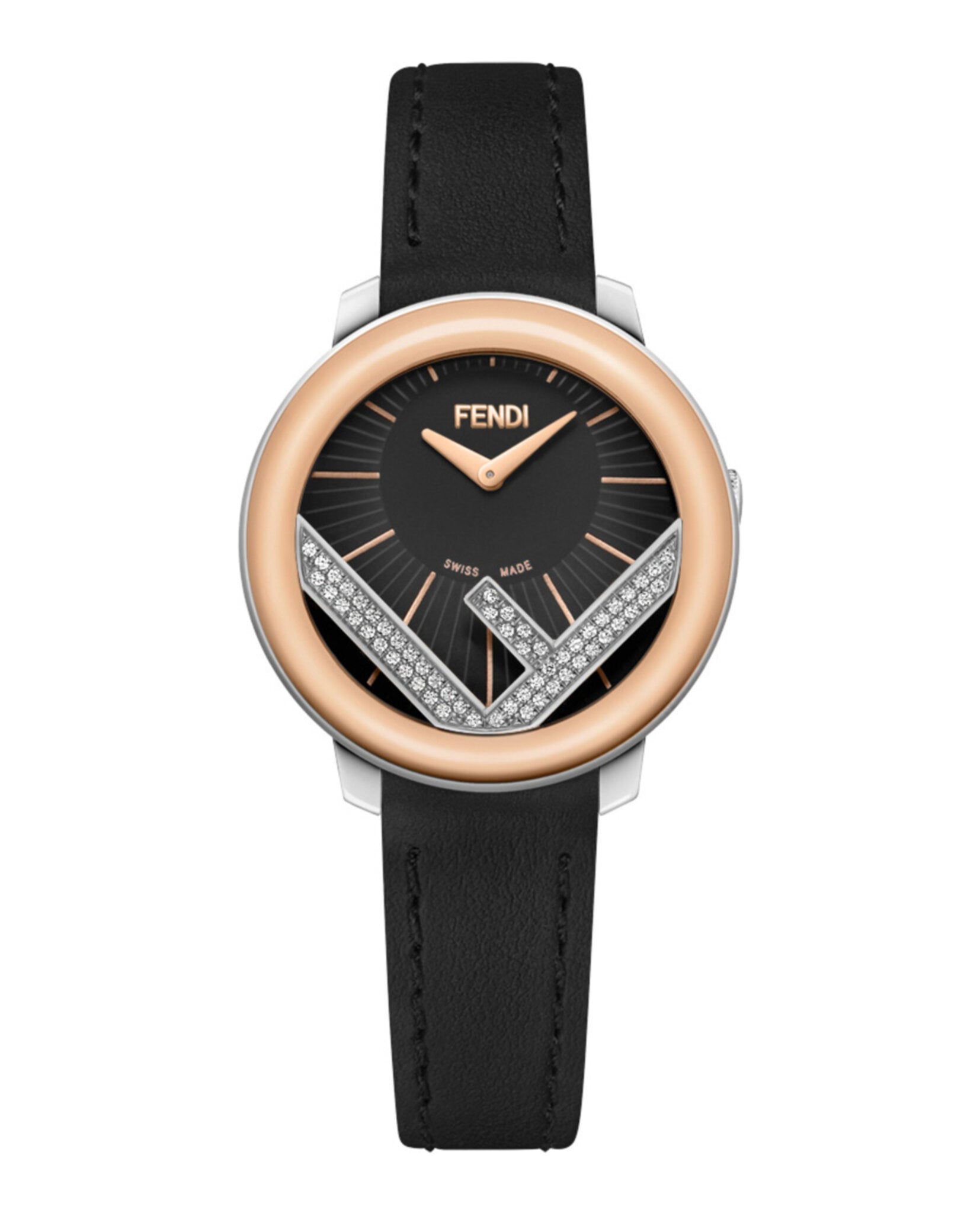 Fendi Fendi Womens  Two Tone 28mm Strap Fashion Watch