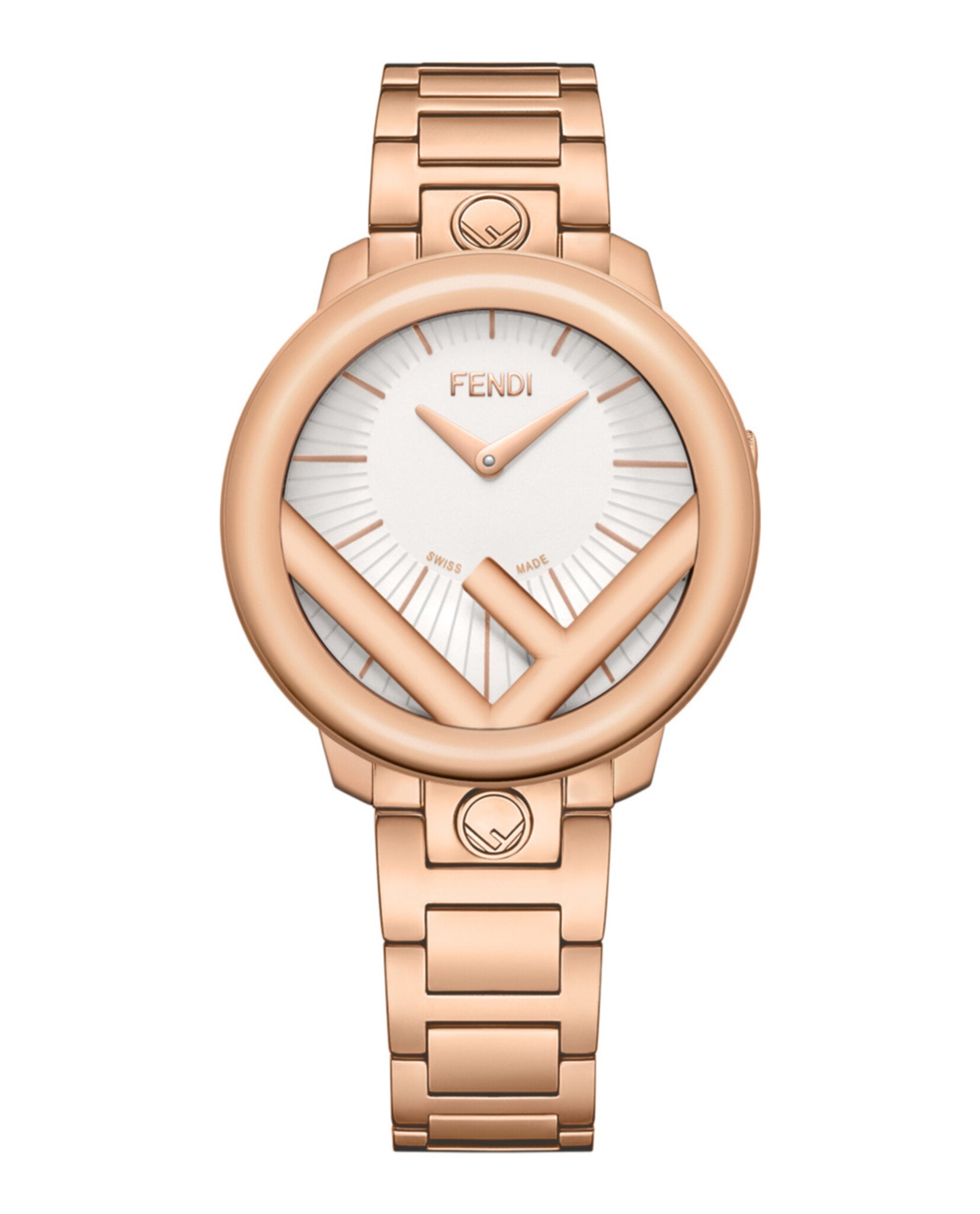 FENDI(フェンディ) Run Away Rose Gold Bracelet Ladies Watch Fendi Womens Run Away Rose Gold 36mm Bracelet Fashion Watch