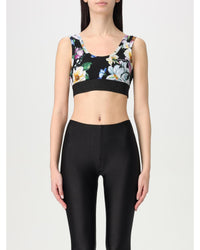 Dolce & Gabbana Floral Print Sports Bra Women Black Tops 10 Black
